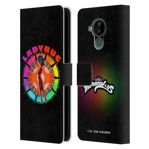 Miraculous Tales of Ladybug & Cat Noir Graphics Rainbow Leather Book Wallet Case Cover For Nokia C30