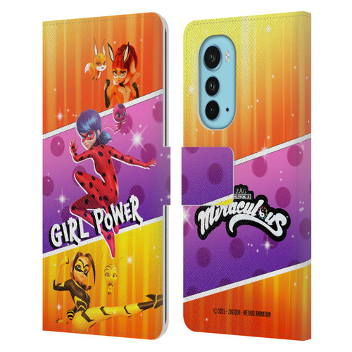 Miraculous Tales of Ladybug & Cat Noir Graphics Girl Power Leather Book Wallet Case Cover For Motorola Edge (2022)