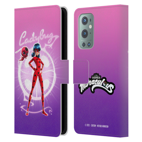 Miraculous Tales of Ladybug & Cat Noir Graphics Ladybug Leather Book Wallet Case Cover For OnePlus 9