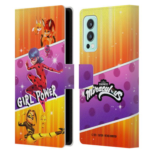 Miraculous Tales of Ladybug & Cat Noir Graphics Girl Power Leather Book Wallet Case Cover For OnePlus Nord 2 5G