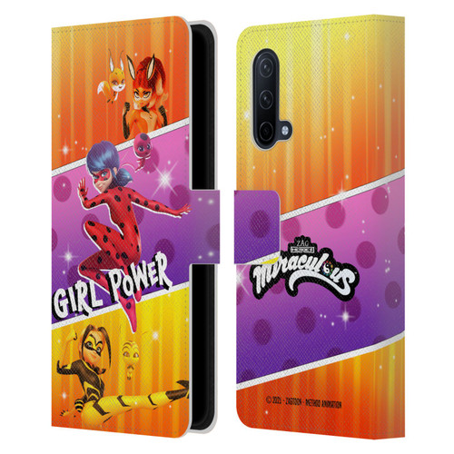 Miraculous Tales of Ladybug & Cat Noir Graphics Girl Power Leather Book Wallet Case Cover For OnePlus Nord CE 5G