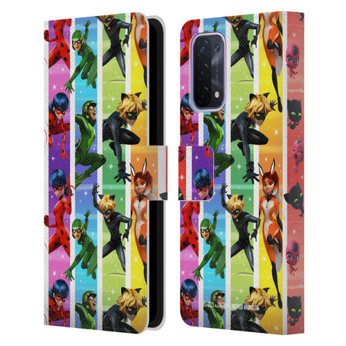 Miraculous Tales of Ladybug & Cat Noir Graphics Pattern Leather Book Wallet Case Cover For OPPO A54 5G