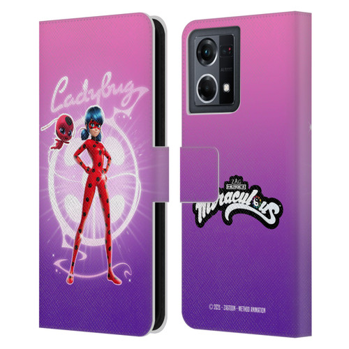 Miraculous Tales of Ladybug & Cat Noir Graphics Ladybug Leather Book Wallet Case Cover For OPPO Reno8 4G