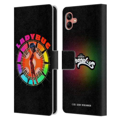 Miraculous Tales of Ladybug & Cat Noir Graphics Rainbow Leather Book Wallet Case Cover For Samsung Galaxy A04 (2022)