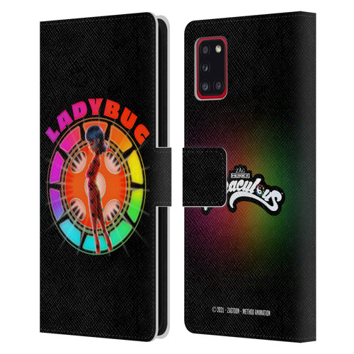 Miraculous Tales of Ladybug & Cat Noir Graphics Rainbow Leather Book Wallet Case Cover For Samsung Galaxy A31 (2020)