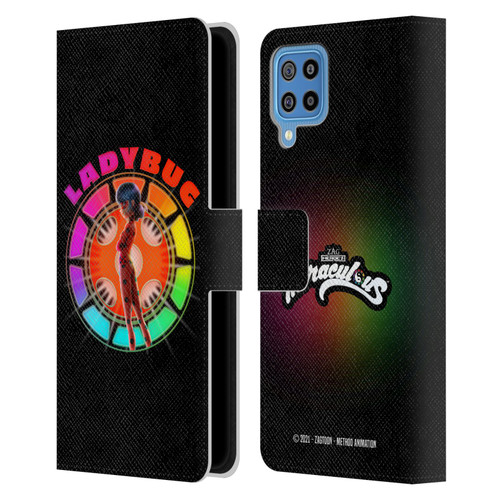Miraculous Tales of Ladybug & Cat Noir Graphics Rainbow Leather Book Wallet Case Cover For Samsung Galaxy F22 (2021)