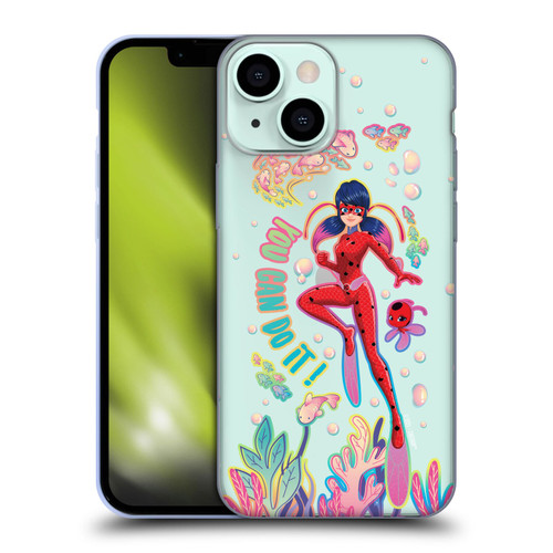 Miraculous Tales of Ladybug & Cat Noir Aqua Ladybug You Can Do It Soft Gel Case for Apple iPhone 13 Mini