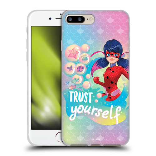 Miraculous Tales of Ladybug & Cat Noir Aqua Ladybug Trust Yourself Soft Gel Case for Apple iPhone 7 Plus / iPhone 8 Plus