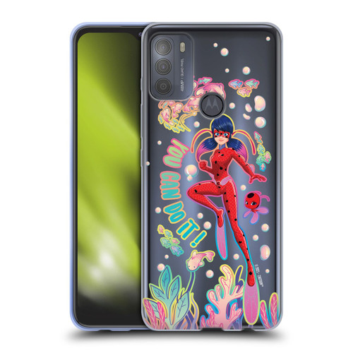 Miraculous Tales of Ladybug & Cat Noir Aqua Ladybug You Can Do It Soft Gel Case for Motorola Moto G50