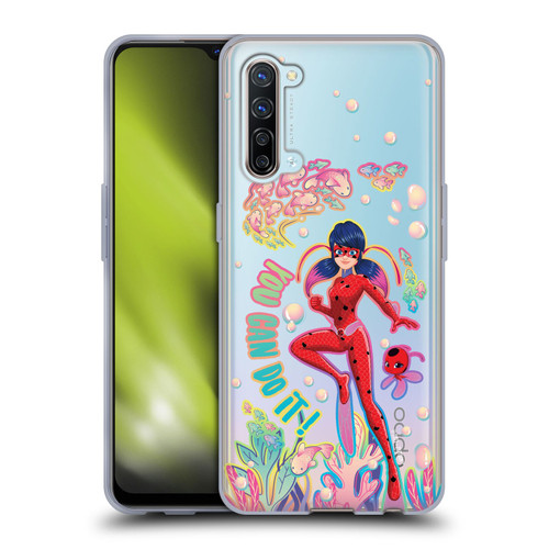 Miraculous Tales of Ladybug & Cat Noir Aqua Ladybug You Can Do It Soft Gel Case for OPPO Find X2 Lite 5G