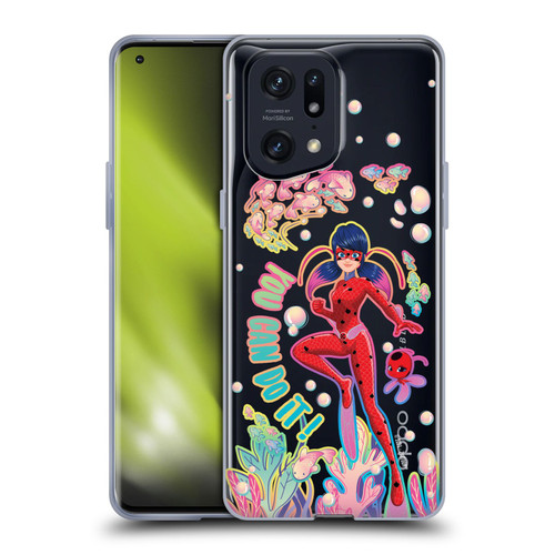 Miraculous Tales of Ladybug & Cat Noir Aqua Ladybug You Can Do It Soft Gel Case for OPPO Find X5 Pro