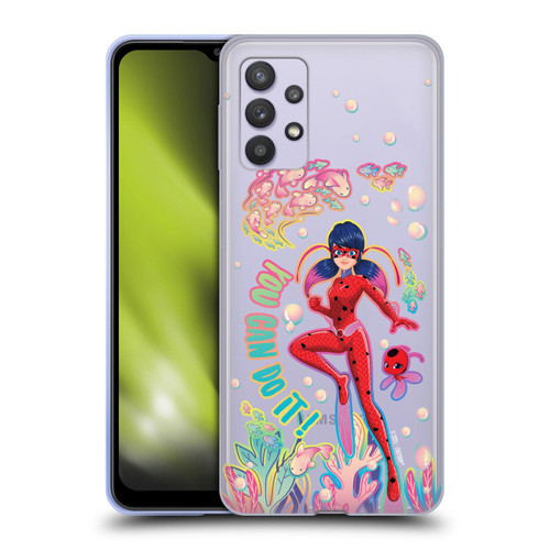 Miraculous Tales of Ladybug & Cat Noir Aqua Ladybug You Can Do It Soft Gel Case for Samsung Galaxy A32 5G / M32 5G (2021)