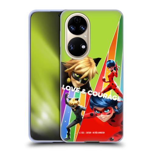 Miraculous Tales of Ladybug & Cat Noir Graphics Love & Courage Soft Gel Case for Huawei P50
