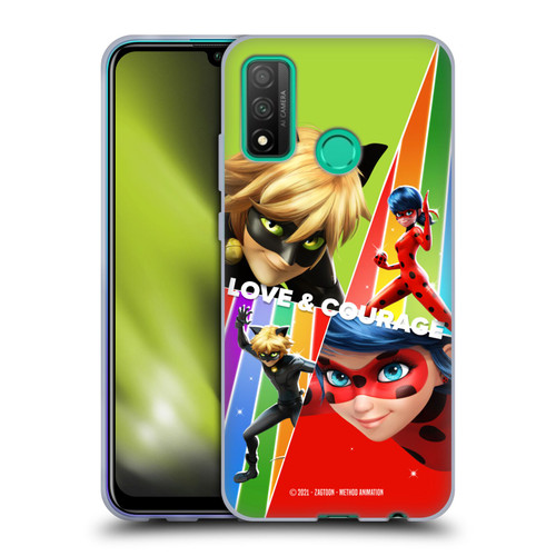 Miraculous Tales of Ladybug & Cat Noir Graphics Love & Courage Soft Gel Case for Huawei P Smart (2020)