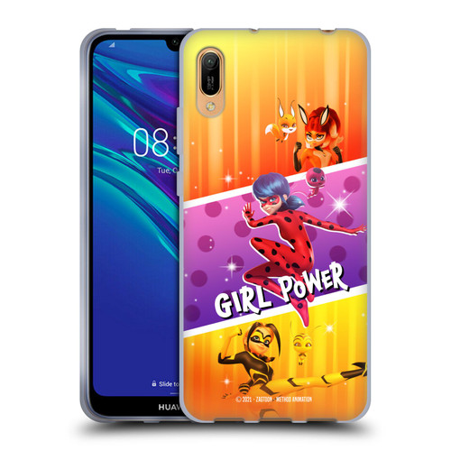 Miraculous Tales of Ladybug & Cat Noir Graphics Girl Power Soft Gel Case for Huawei Y6 Pro (2019)