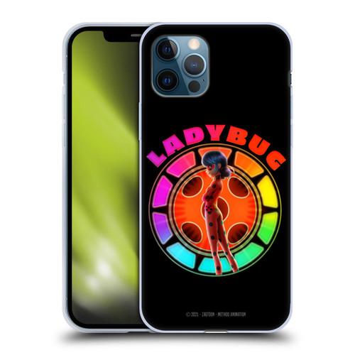 Miraculous Tales of Ladybug & Cat Noir Graphics Rainbow Soft Gel Case for Apple iPhone 12 / iPhone 12 Pro
