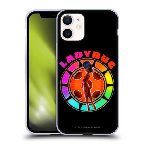 Miraculous Tales of Ladybug & Cat Noir Graphics Rainbow Soft Gel Case for Apple iPhone 12 Mini
