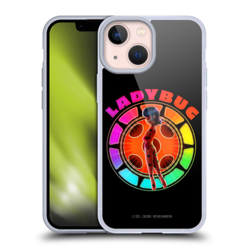 Miraculous Tales of Ladybug & Cat Noir Graphics Rainbow Soft Gel Case for Apple iPhone 13 Mini