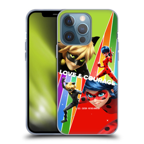 Miraculous Tales of Ladybug & Cat Noir Graphics Love & Courage Soft Gel Case for Apple iPhone 13 Pro