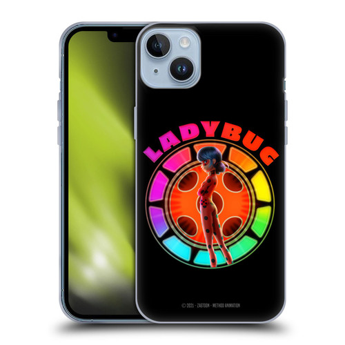 Miraculous Tales of Ladybug & Cat Noir Graphics Rainbow Soft Gel Case for Apple iPhone 14 Plus