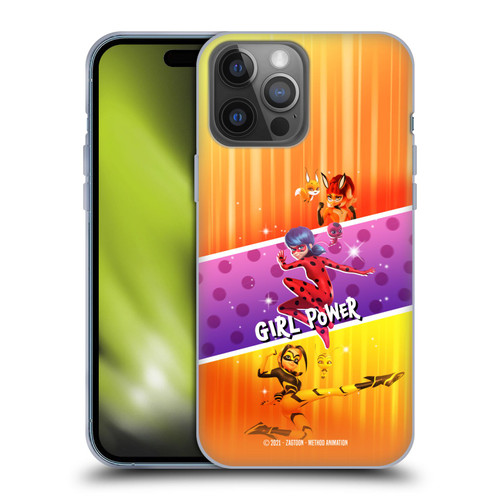Miraculous Tales of Ladybug & Cat Noir Graphics Girl Power Soft Gel Case for Apple iPhone 14 Pro Max
