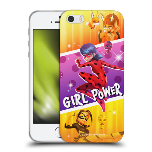 Miraculous Tales of Ladybug & Cat Noir Graphics Girl Power Soft Gel Case for Apple iPhone 5 / 5s / iPhone SE 2016
