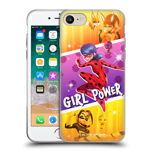 Miraculous Tales of Ladybug & Cat Noir Graphics Girl Power Soft Gel Case for Apple iPhone 7 / 8 / SE 2020 & 2022