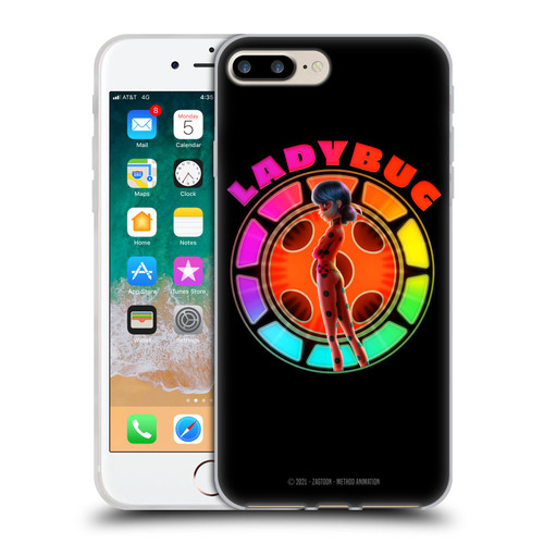 Miraculous Tales of Ladybug & Cat Noir Graphics Rainbow Soft Gel Case for Apple iPhone 7 Plus / iPhone 8 Plus