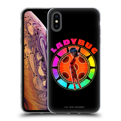 Miraculous Tales of Ladybug & Cat Noir Graphics Rainbow Soft Gel Case for Apple iPhone XS Max