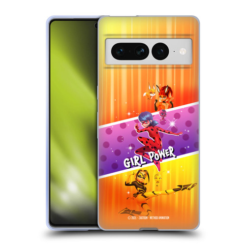 Miraculous Tales of Ladybug & Cat Noir Graphics Girl Power Soft Gel Case for Google Pixel 7 Pro