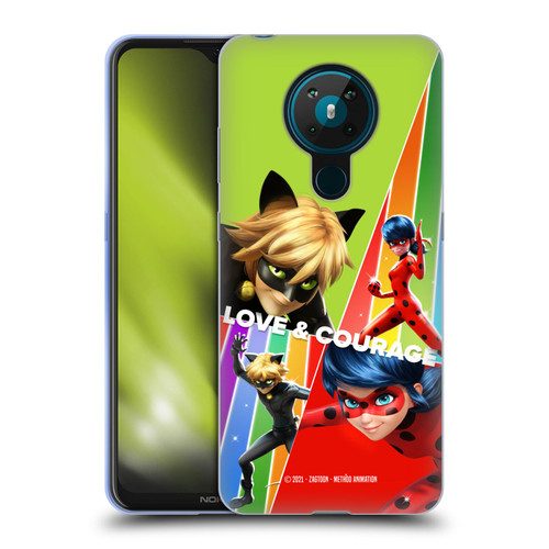 Miraculous Tales of Ladybug & Cat Noir Graphics Love & Courage Soft Gel Case for Nokia 5.3
