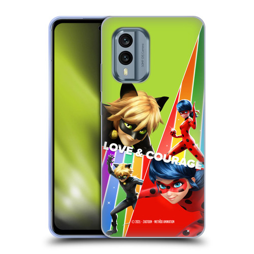 Miraculous Tales of Ladybug & Cat Noir Graphics Love & Courage Soft Gel Case for Nokia X30