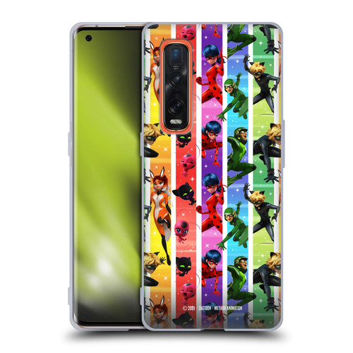 Miraculous Tales of Ladybug & Cat Noir Graphics Pattern Soft Gel Case for OPPO Find X2 Pro 5G