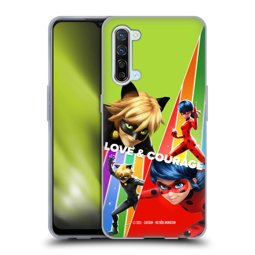Miraculous Tales of Ladybug & Cat Noir Graphics Love & Courage Soft Gel Case for OPPO Find X2 Lite 5G
