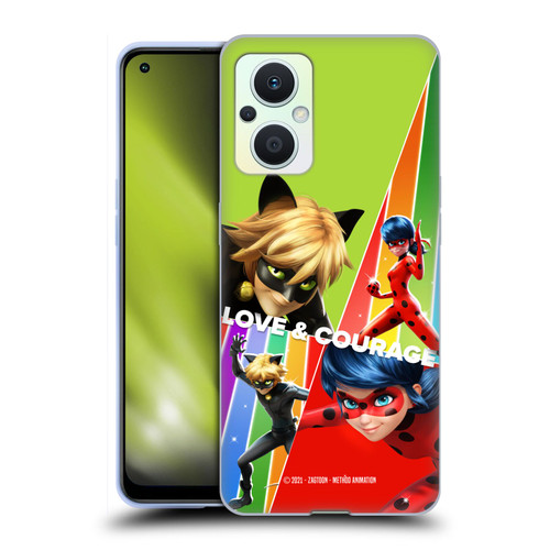 Miraculous Tales of Ladybug & Cat Noir Graphics Love & Courage Soft Gel Case for OPPO Reno8 Lite