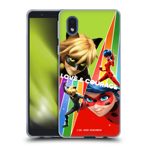 Miraculous Tales of Ladybug & Cat Noir Graphics Love & Courage Soft Gel Case for Samsung Galaxy A01 Core (2020)