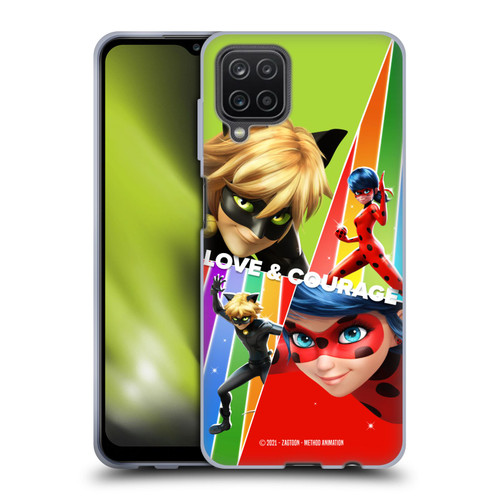 Miraculous Tales of Ladybug & Cat Noir Graphics Love & Courage Soft Gel Case for Samsung Galaxy A12 (2020)