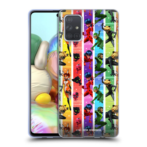 Miraculous Tales of Ladybug & Cat Noir Graphics Pattern Soft Gel Case for Samsung Galaxy A71 (2019)