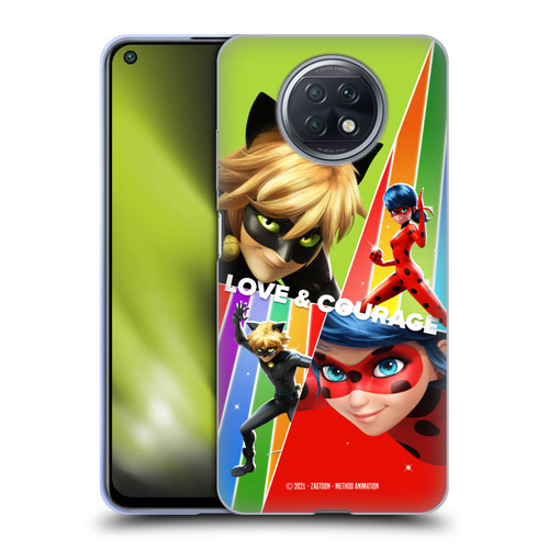 Miraculous Tales of Ladybug & Cat Noir Graphics Love & Courage Soft Gel Case for Xiaomi Redmi Note 9T 5G