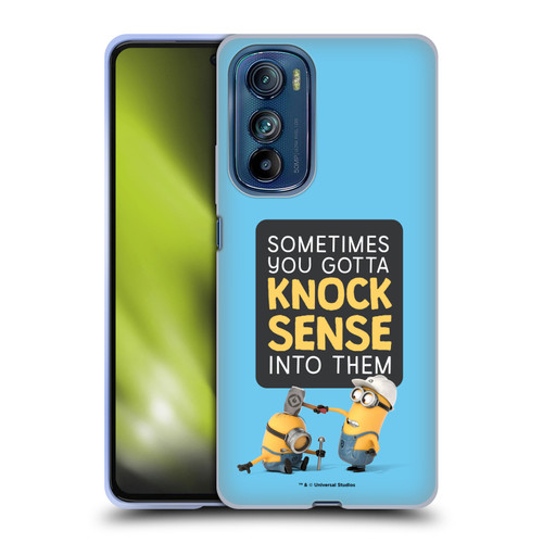 Despicable Me Funny Minions Knock Sense Soft Gel Case for Motorola Edge 30