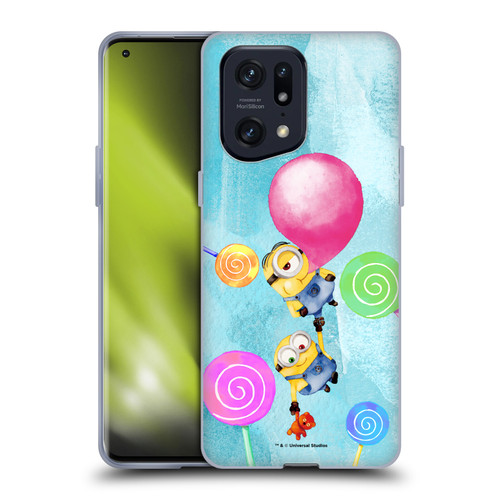 Despicable Me Watercolour Minions Bob And Stuart Bubble Soft Gel Case for OPPO Find X5 Pro