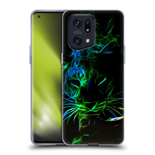 Simone Gatterwe Animals Neon Leopard Soft Gel Case for OPPO Find X5 Pro