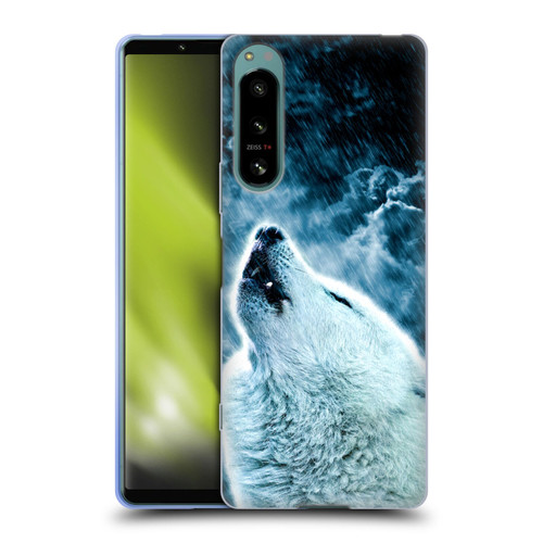 Simone Gatterwe Animals 2 Howling Wolf Soft Gel Case for Sony Xperia 5 IV