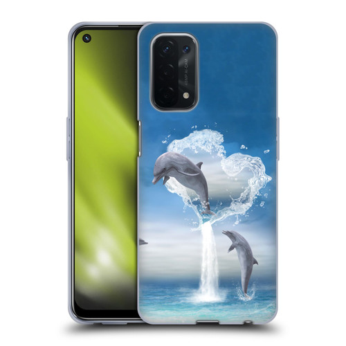 Simone Gatterwe Dolphins Lovers Soft Gel Case for OPPO A54 5G
