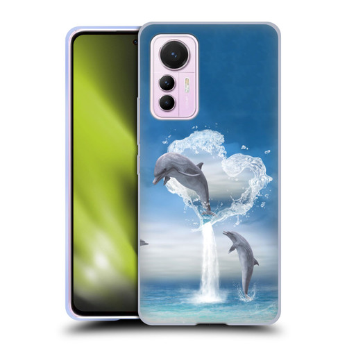 Simone Gatterwe Dolphins Lovers Soft Gel Case for Xiaomi 12 Lite