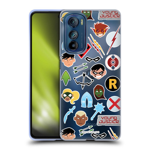 Young Justice Graphics Icons Soft Gel Case for Motorola Edge 30