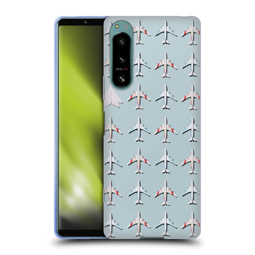 Pepino De Mar Patterns 2 Airplane Soft Gel Case for Sony Xperia 5 IV