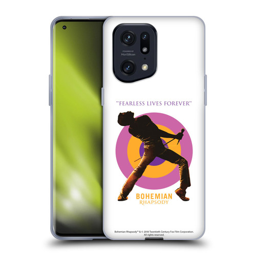 Queen Bohemian Rhapsody Fearless Lives Forever Soft Gel Case for OPPO Find X5 Pro