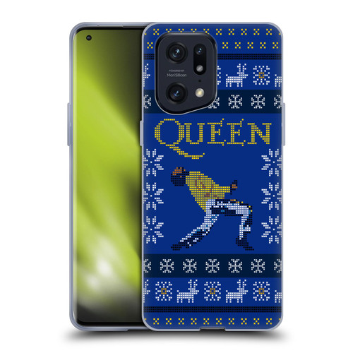 Queen Christmas Freddie Mercury Knitwork Soft Gel Case for OPPO Find X5 Pro