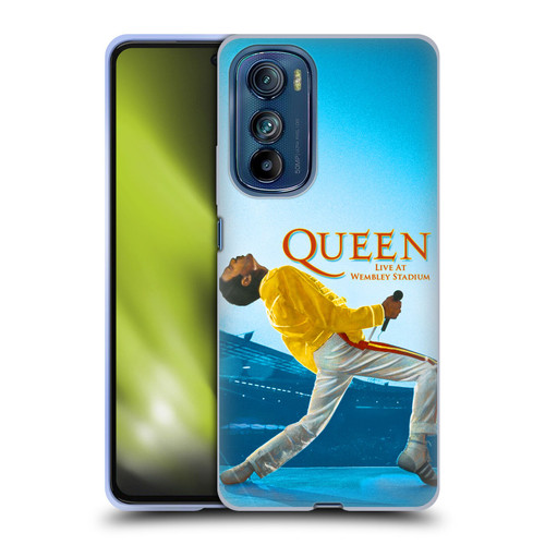 Queen Key Art Freddie Mercury Live At Wembley Soft Gel Case for Motorola Edge 30